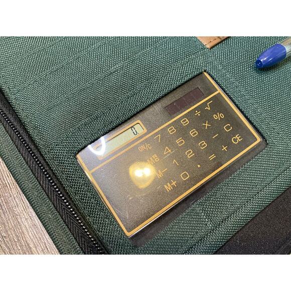 Vintage IBM Employee Exclusive 3 Ring Portfolio Forest Green Excellent - Picture 8 of 11